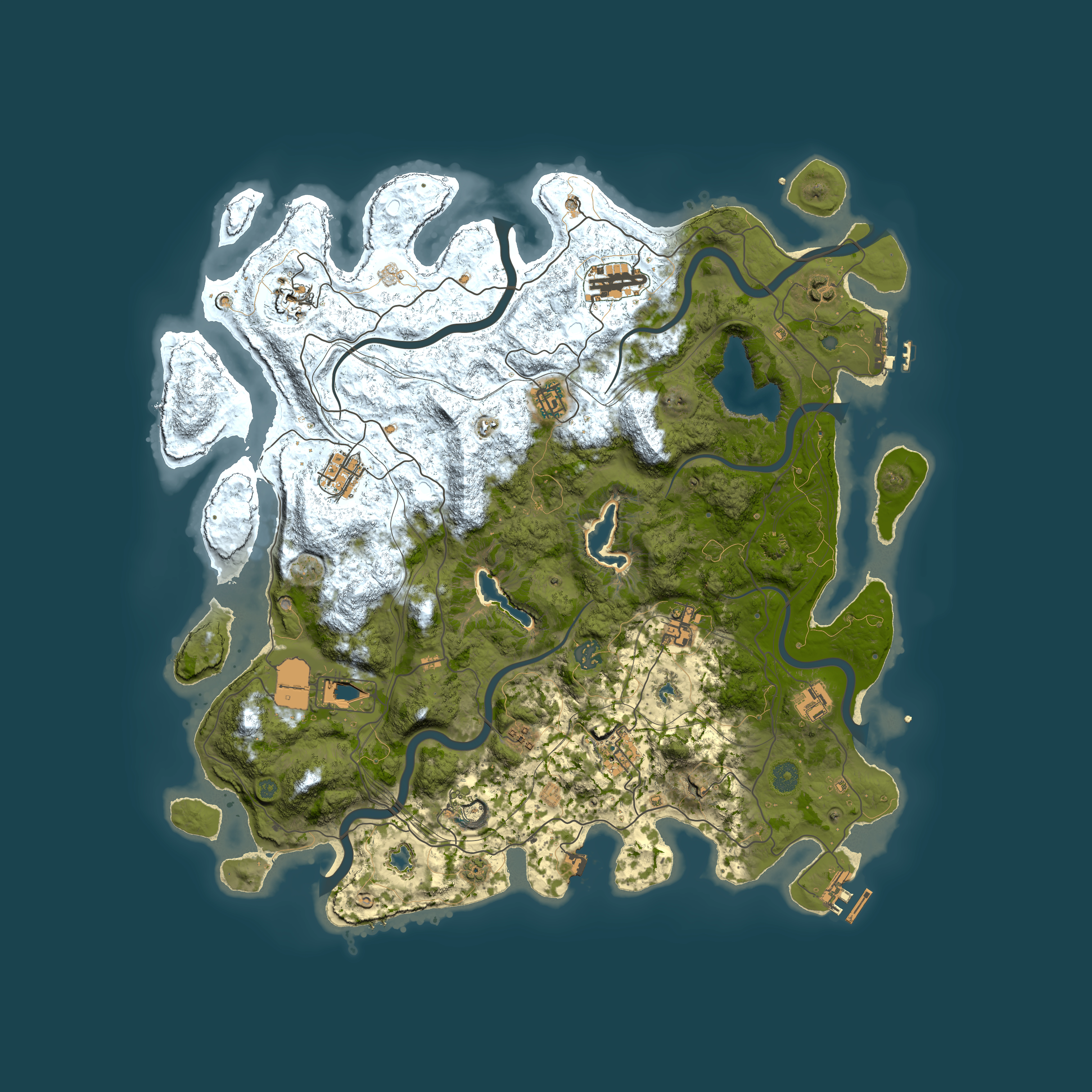 Full top-down render of Rust map seed 515045284, 4500x4500m