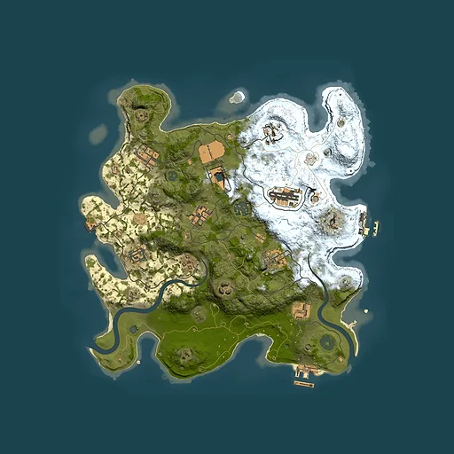 Rust map seed 992982885, 3500x3500m top-down preview