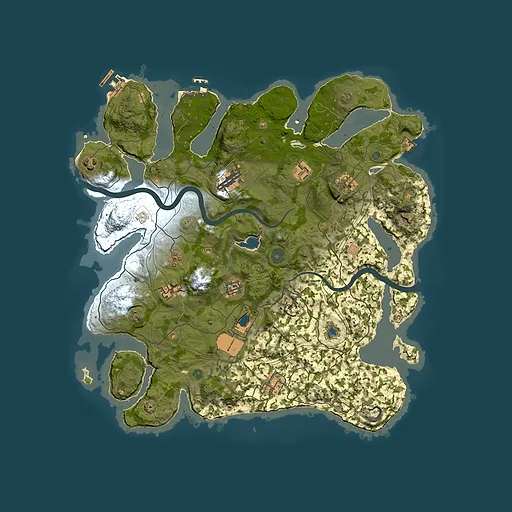 Rust map seed 838264197, 4000x4000m top-down preview