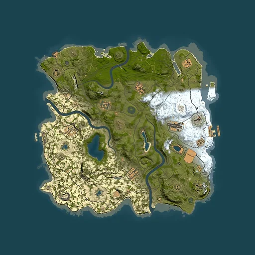 Rust map seed 1740401275, 3750x3750m top-down preview