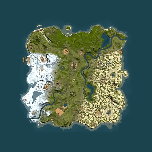 Rust map seed 2093032629, 3750x3750m top-down preview