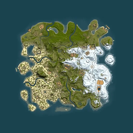 Rust map seed 0, 4250x4250m top-down preview