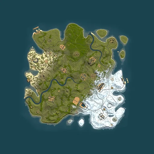 Rust map seed 1337, 4000x4000m top-down preview