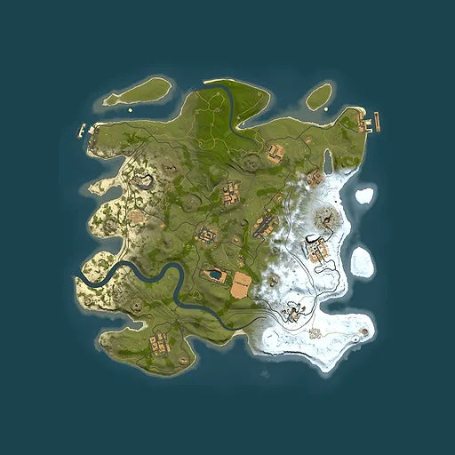 Rust map seed 1337, 3500x3500m top-down preview