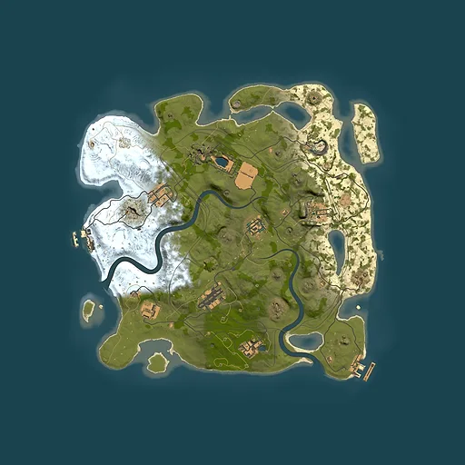 Rust map seed 1337, 3500x3500m top-down preview