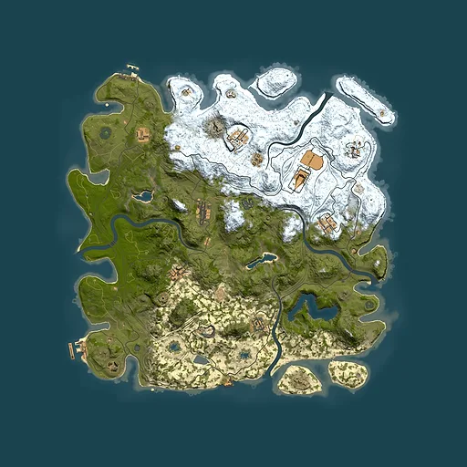 Rust map seed 255880976, 4500x4500m top-down preview