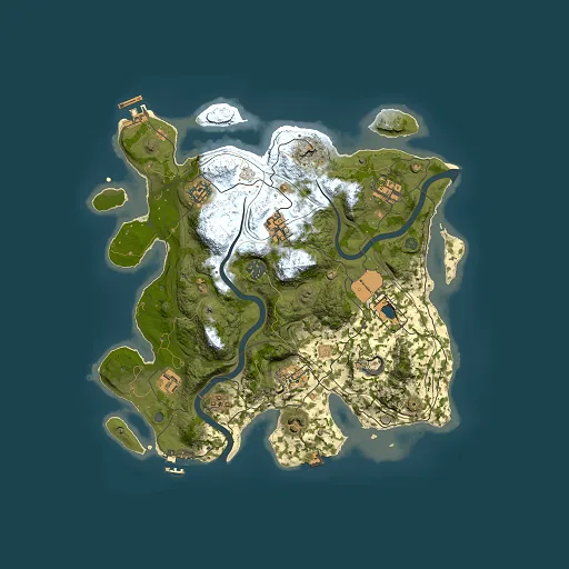 Rust map seed 1337, 3500x3500m top-down preview