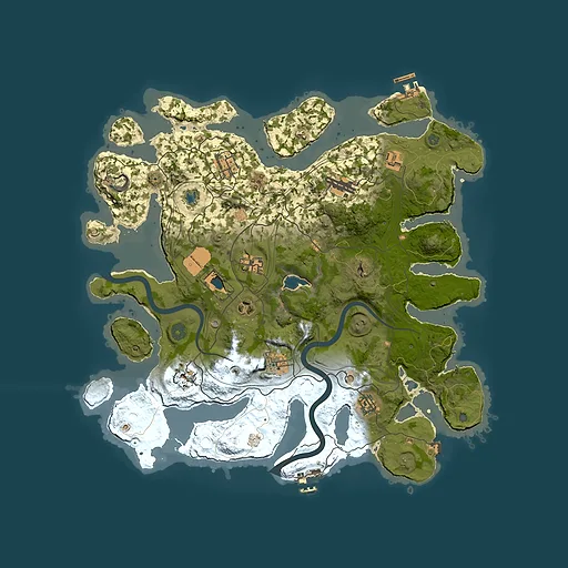 Rust map seed 447940486, 4000x4000m top-down preview