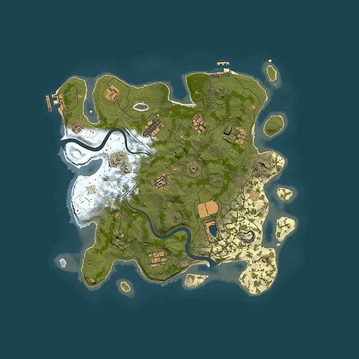 Rust map seed 1337, 3500x3500m top-down preview