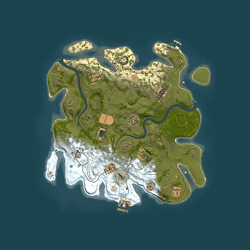 Rust map seed 1337, 3500x3500m top-down preview
