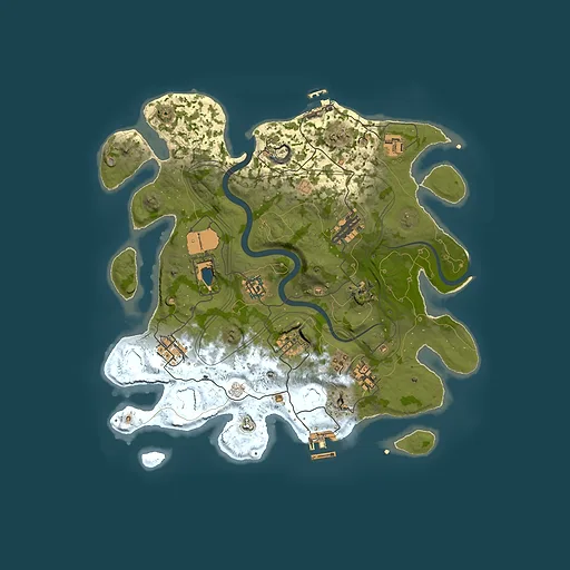 Rust map seed 1337, 3500x3500m top-down preview