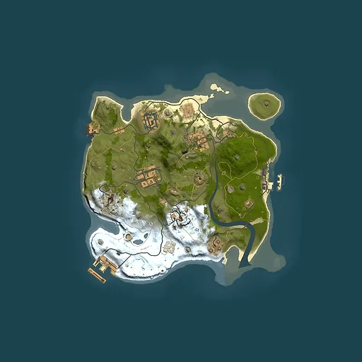 Rust map seed 1337, 2501x2501m top-down preview