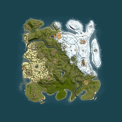 Rust map seed 1337, 4000x4000m top-down preview