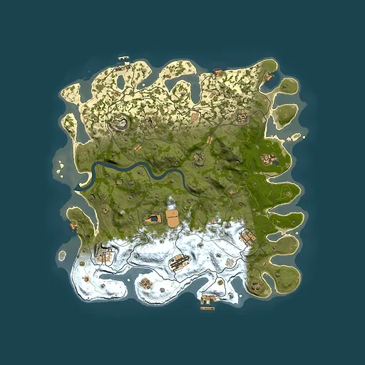 Rust map seed 1337, 4101x4101m top-down preview