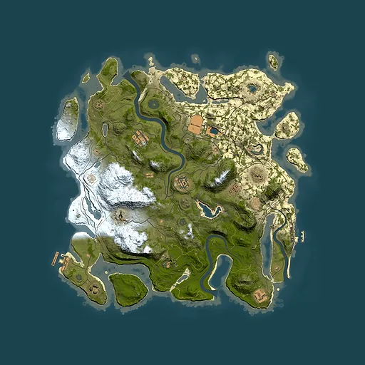 Rust map seed 1337, 4000x4000m top-down preview