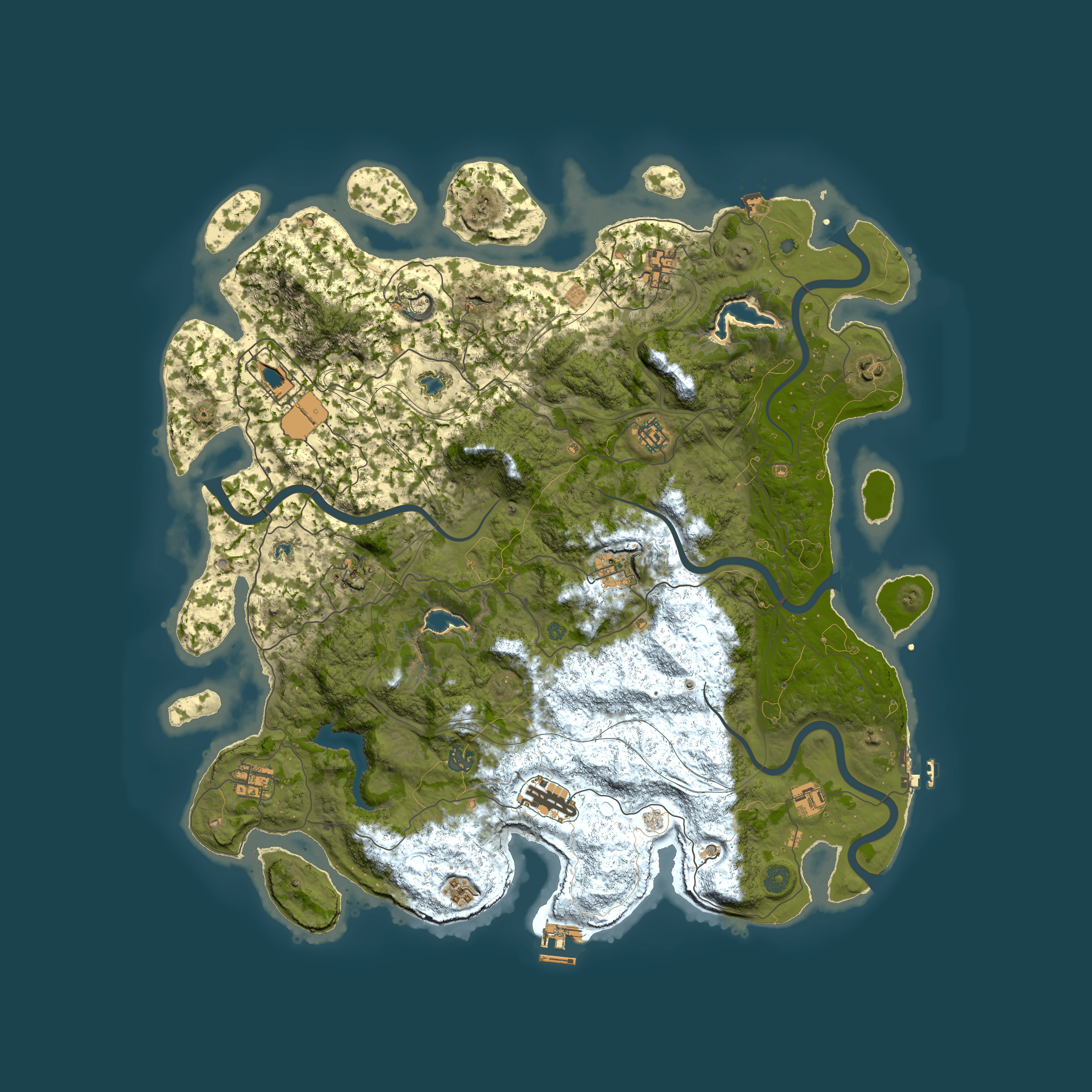 Full top-down render of Rust map seed 1337, 4800x4800m