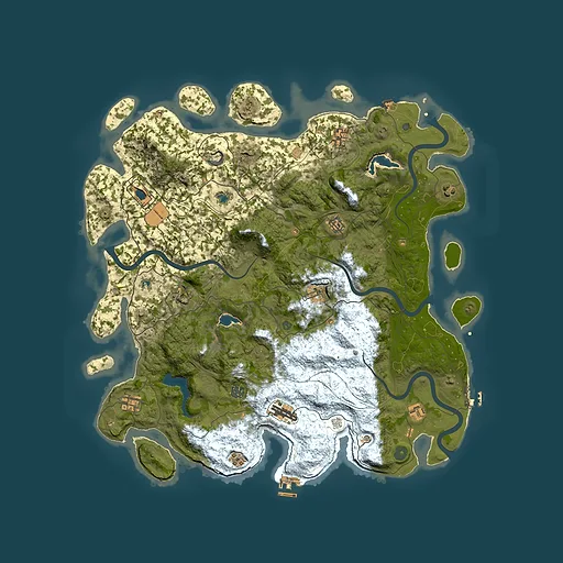 Rust map seed 1337, 4800x4800m top-down preview