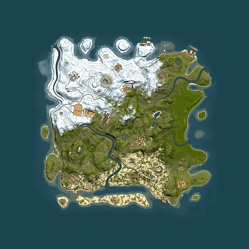 Rust map seed 0, 4250x4250m top-down preview