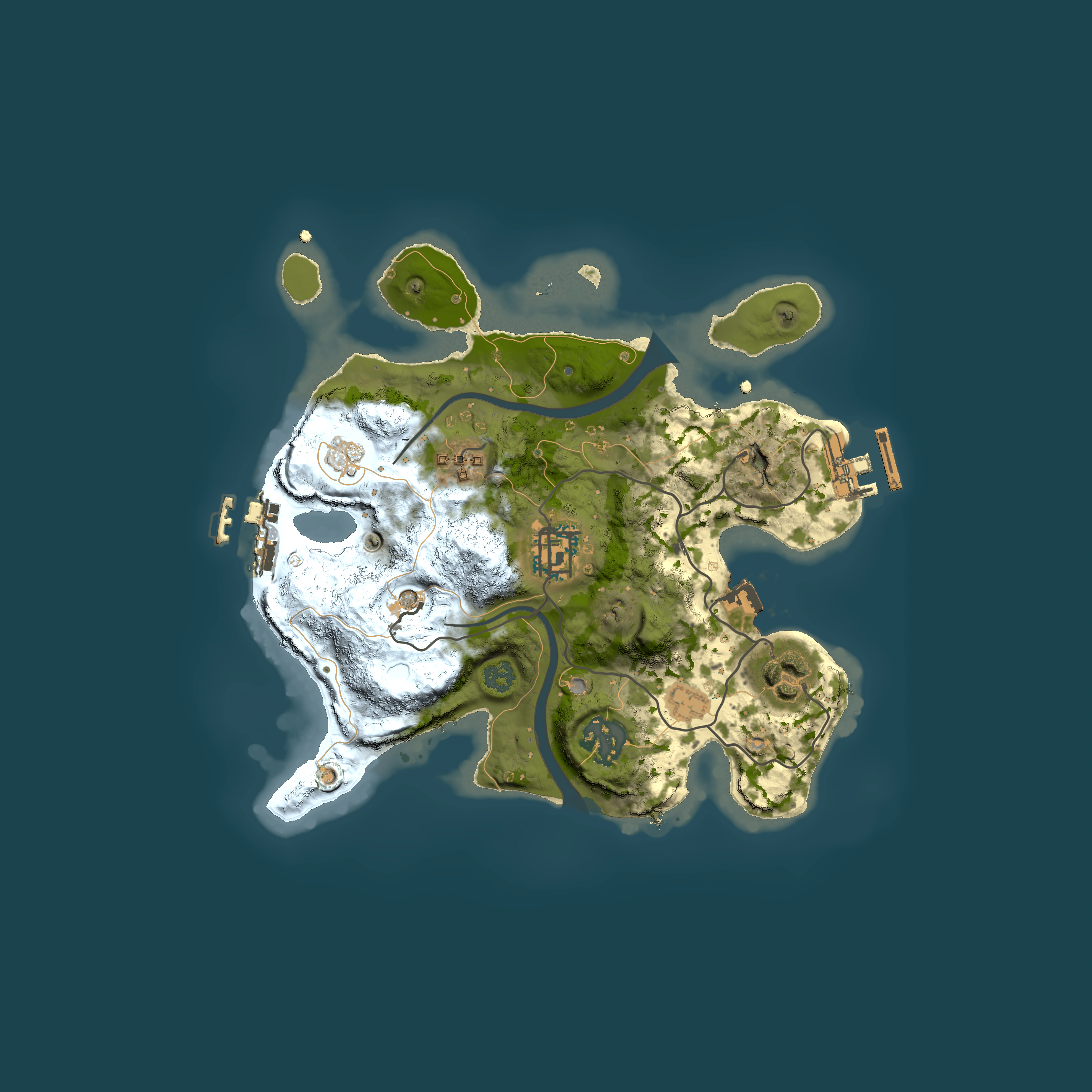 Full top-down render of Rust map seed 994592821, 2500x2500m