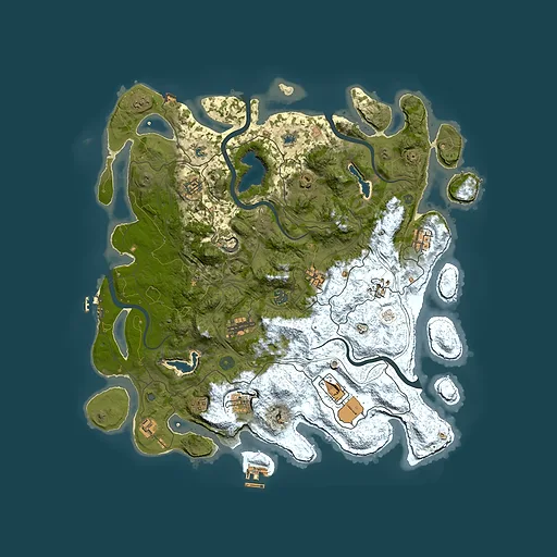 Rust map seed 833231680, 4500x4500m top-down preview