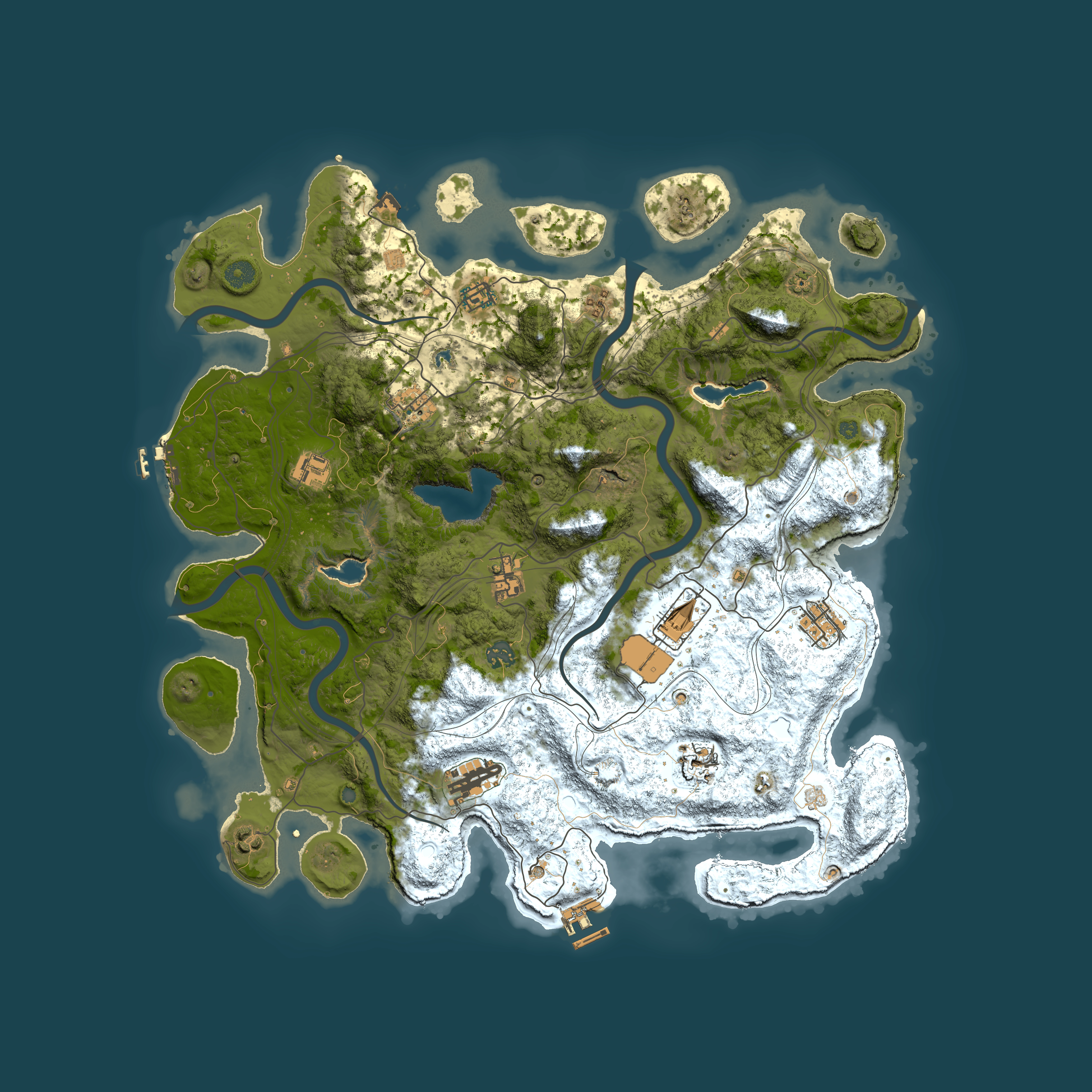 Full top-down render of Rust map seed 571236894, 4500x4500m