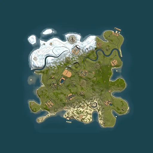 Rust map seed 1337, 3500x3500m top-down preview