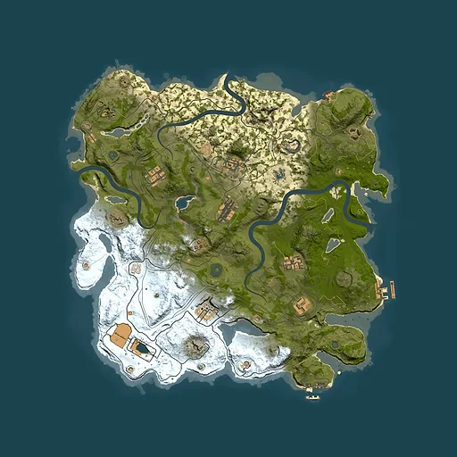 Rust map seed 284641663, 4000x4000m top-down preview