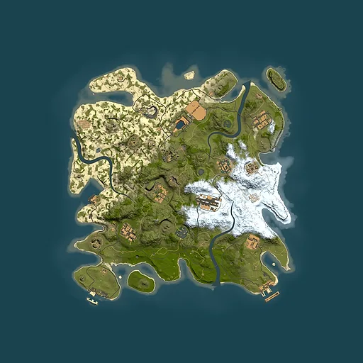 Rust map seed 2109159442, 3500x3500m top-down preview