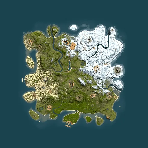 Rust map seed 0, 4250x4250m top-down preview