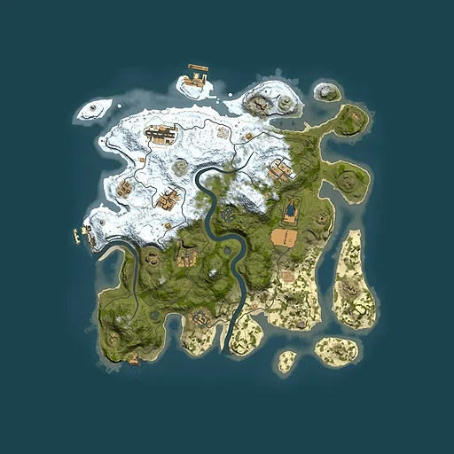 Rust map seed 0, 3500x3500m top-down preview
