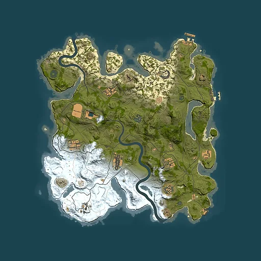 Rust map seed 1337, 3850x3850m top-down preview