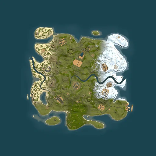 Rust map seed 1337, 3500x3500m top-down preview