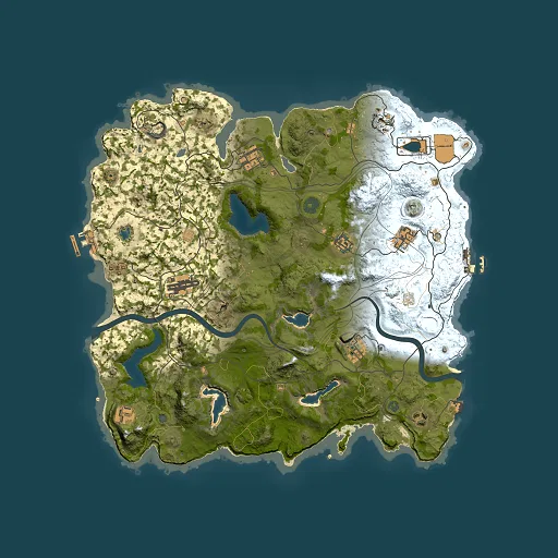 Rust map seed 1645898535, 4000x4000m top-down preview