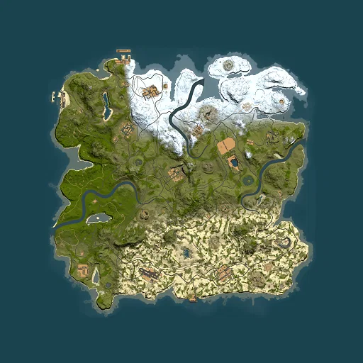 Rust map seed 1994987047, 4000x4000m top-down preview