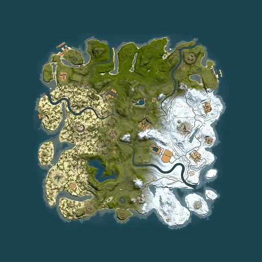 Rust map seed 1111, 4250x4250m top-down preview