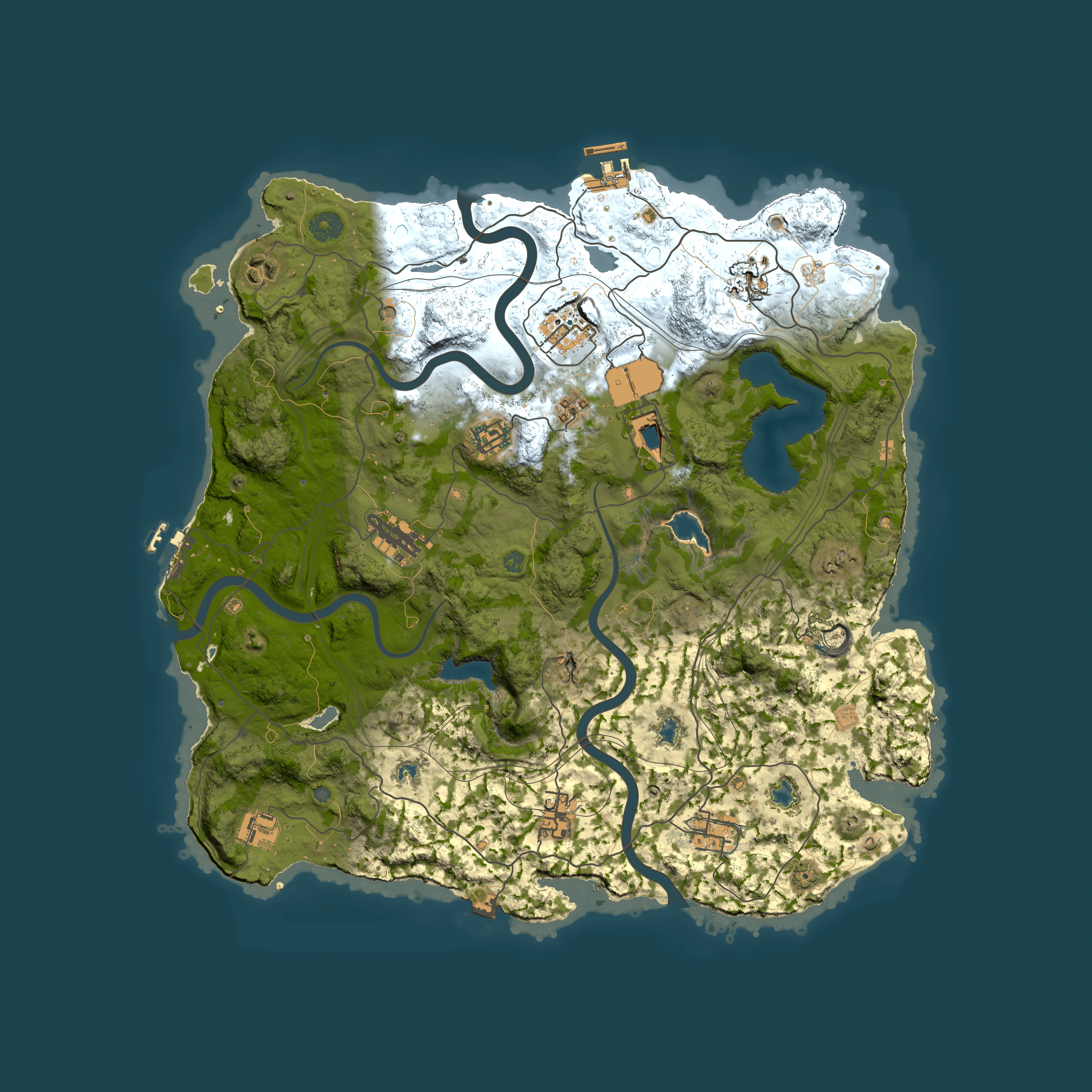 Full top-down render of Rust map seed 1765774555, 4000x4000m