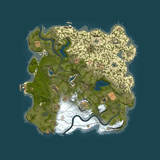 Rust map seed 217009644, 3750x3750m top-down preview