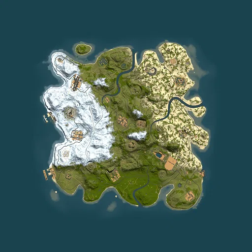 Rust map seed 1337, 3800x3800m top-down preview