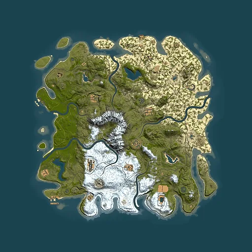 Rust map seed 1910620304, 5000x5000m top-down preview