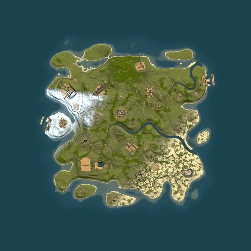 Rust map seed 1337, 3500x3500m top-down preview
