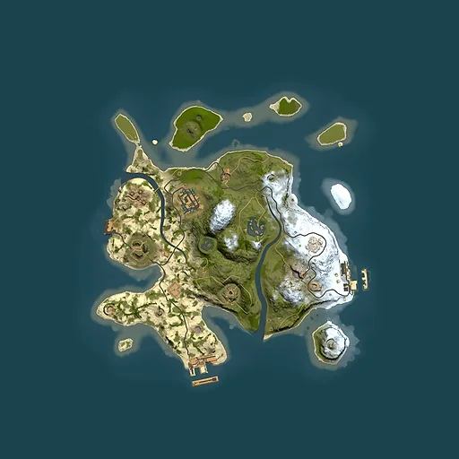 Rust map seed 1105465518, 2500x2500m top-down preview