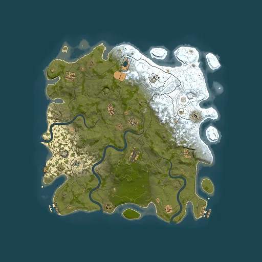 Rust map seed 1112022, 4500x4500m top-down preview
