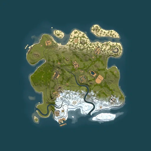 Rust map seed 1337, 3500x3500m top-down preview