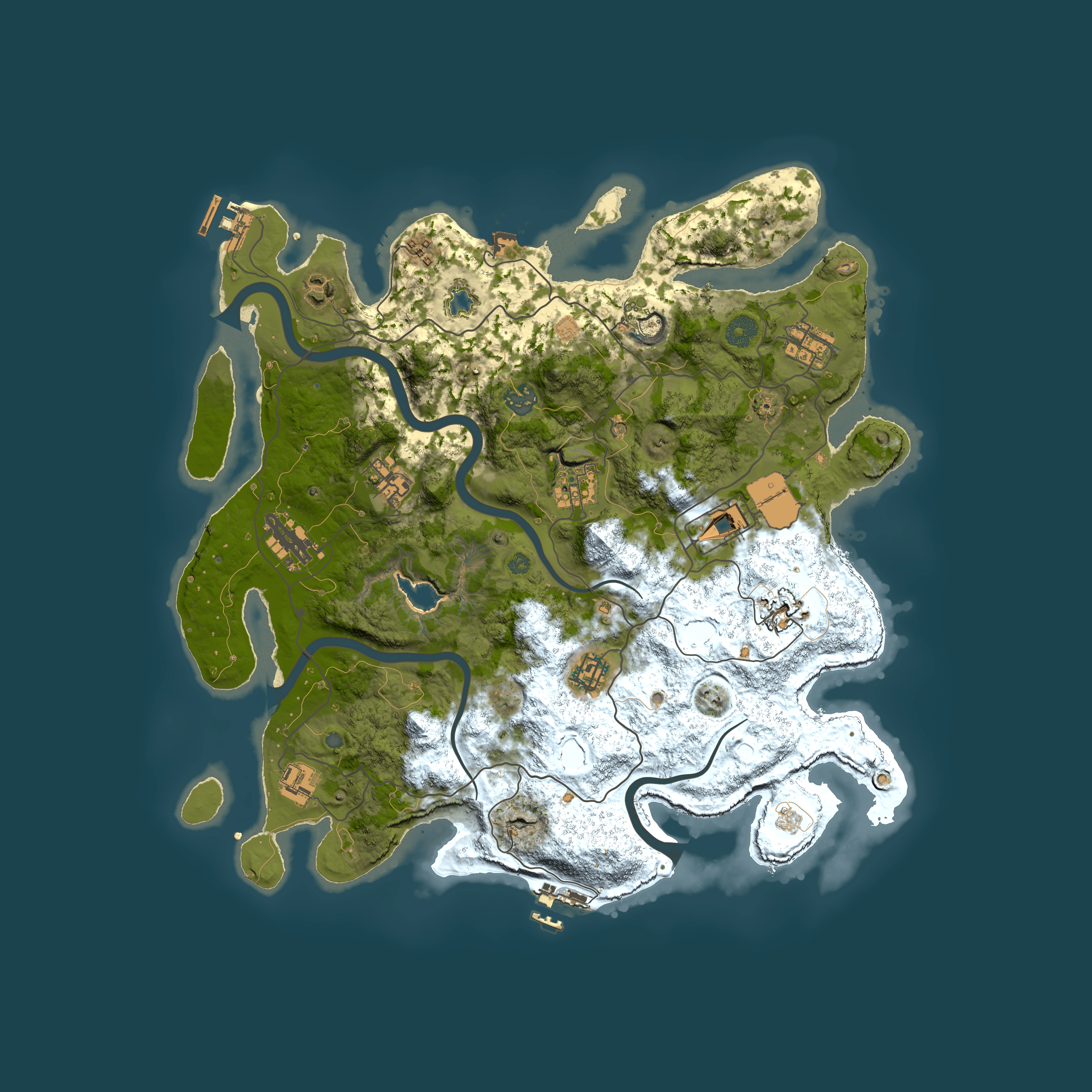 Full top-down render of Rust map seed 533481746, 4000x4000m