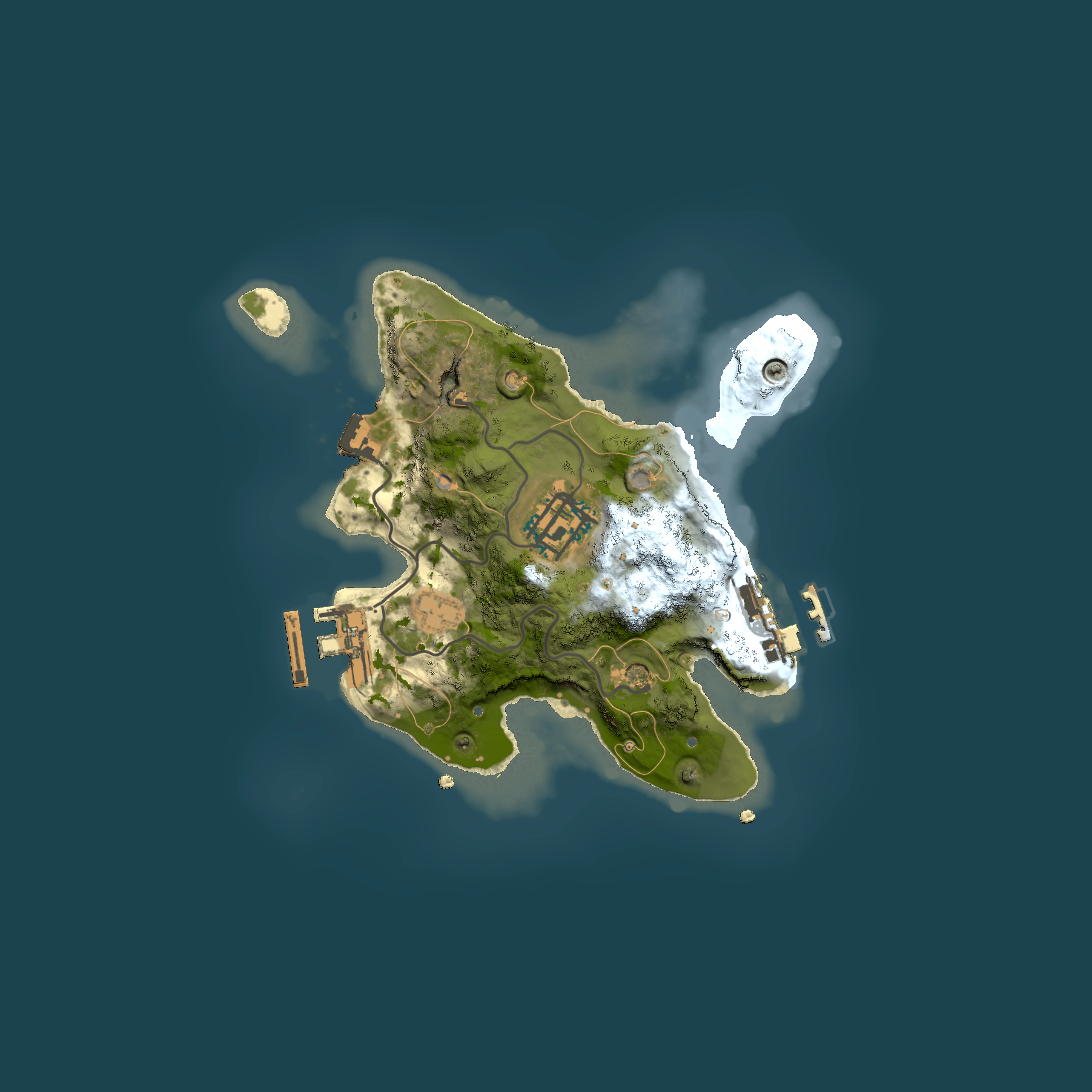 Full top-down render of Rust map seed 1895177901, 2000x2000m