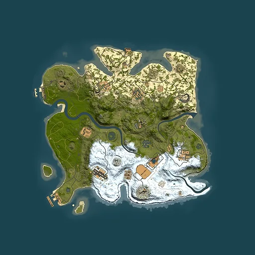 Rust map seed 1622419900, 3500x3500m top-down preview