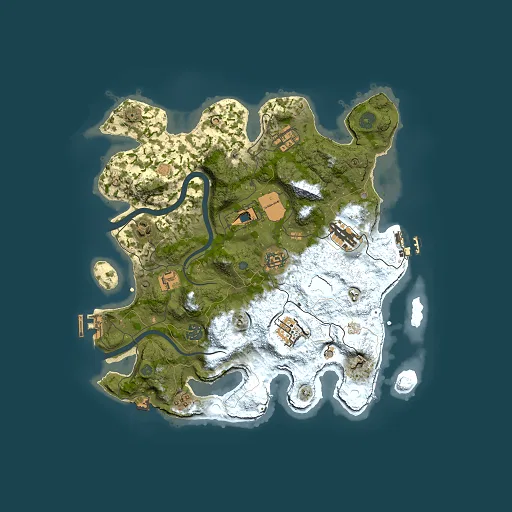 Rust map seed 0, 3500x3500m top-down preview