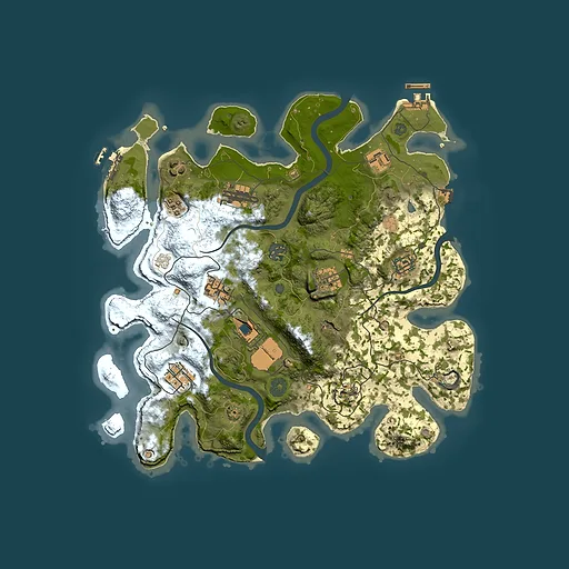 Rust map seed 5395053, 3500x3500m top-down preview