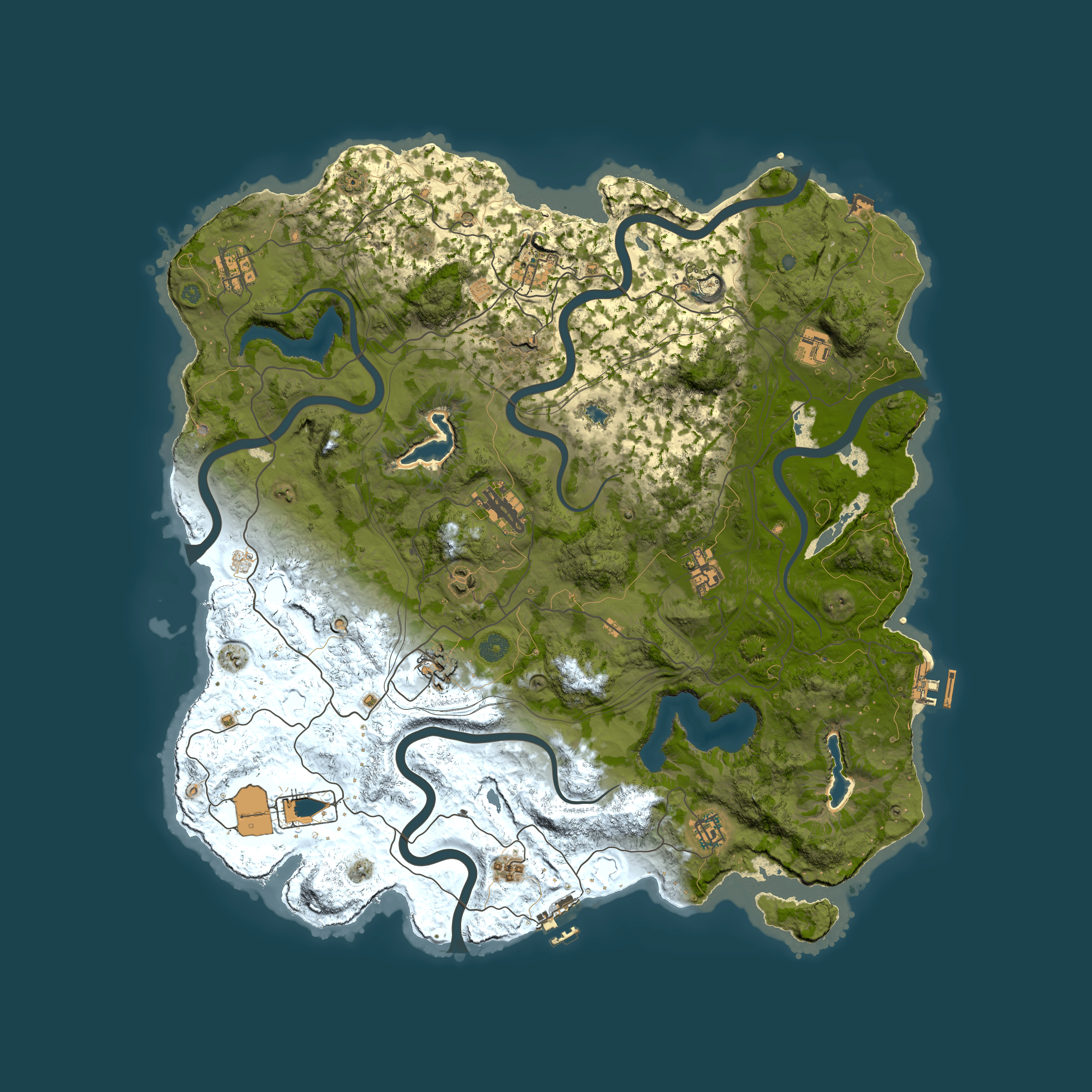 Full top-down render of Rust map seed 1562237261, 4500x4500m