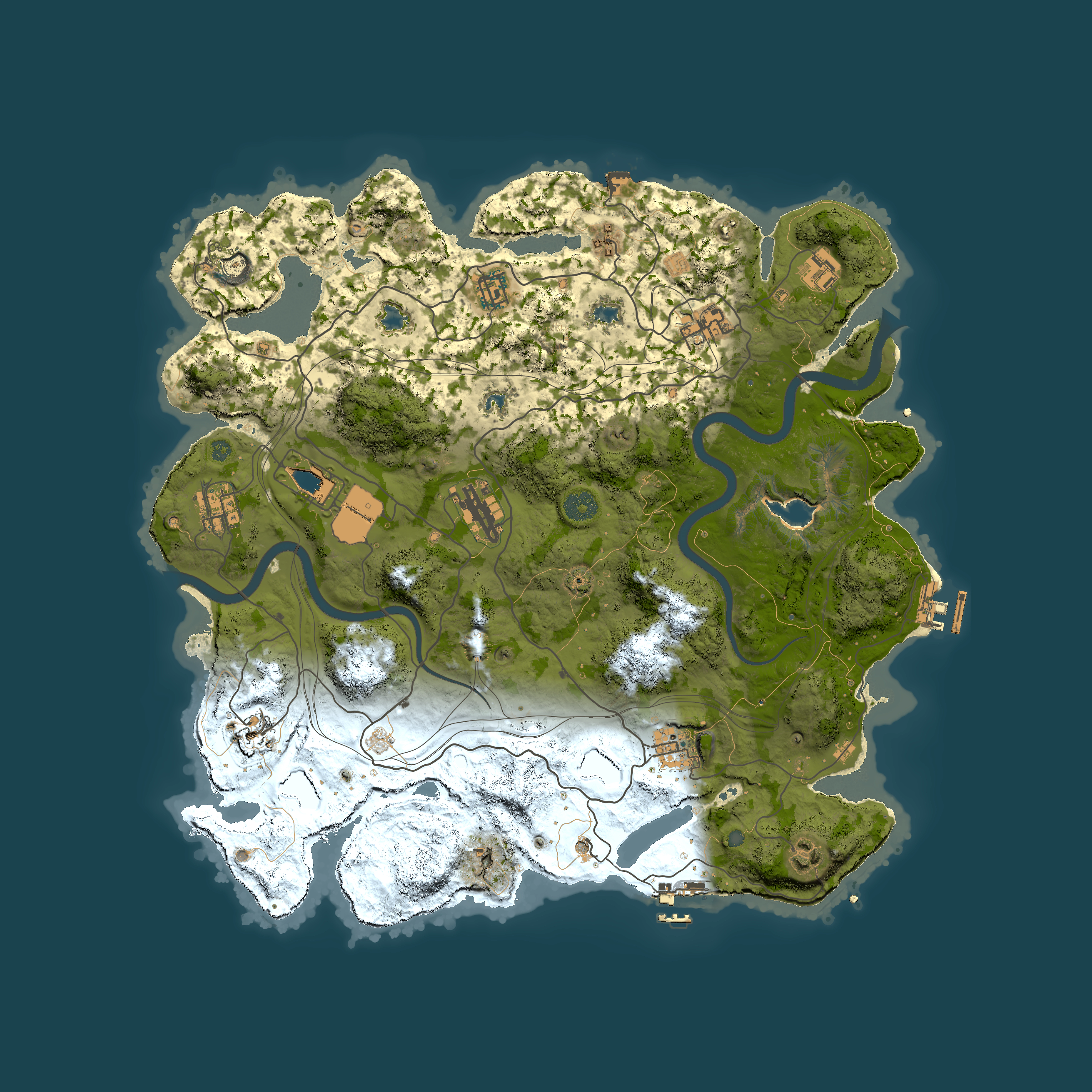 Full top-down render of Rust map seed 435608166, 4000x4000m